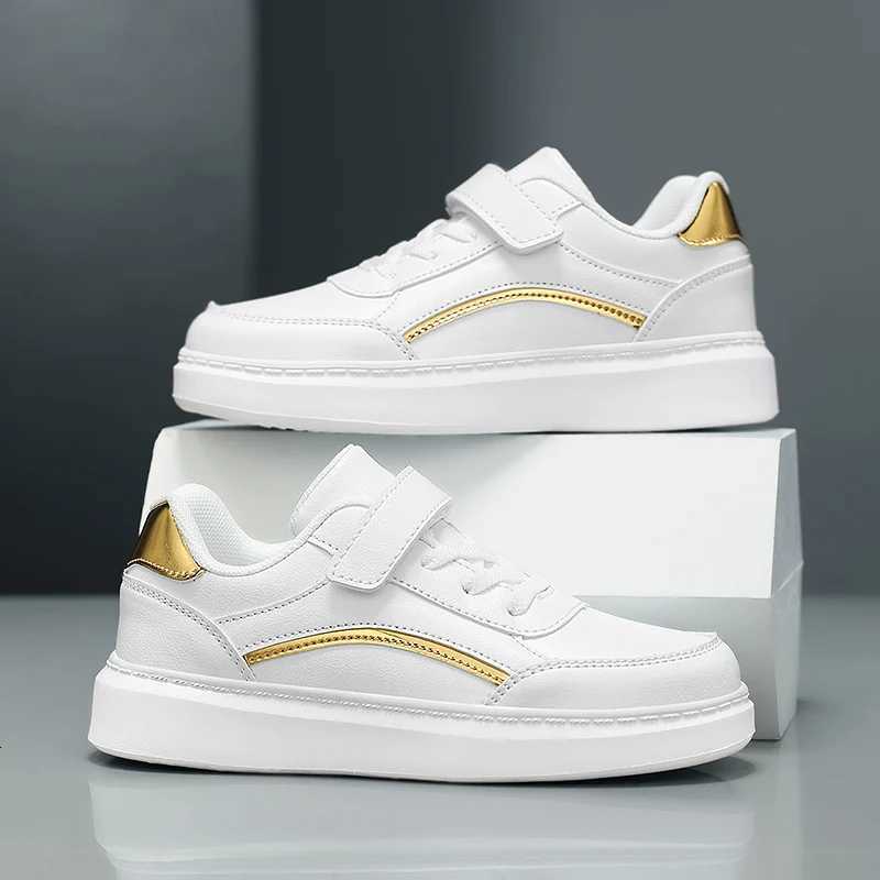 White Children Sneaker Boys Shoes PU Leather Casual Sports Kids School Skate Shoes Luxury Autumn Tennis Sneaker for BoyW251121