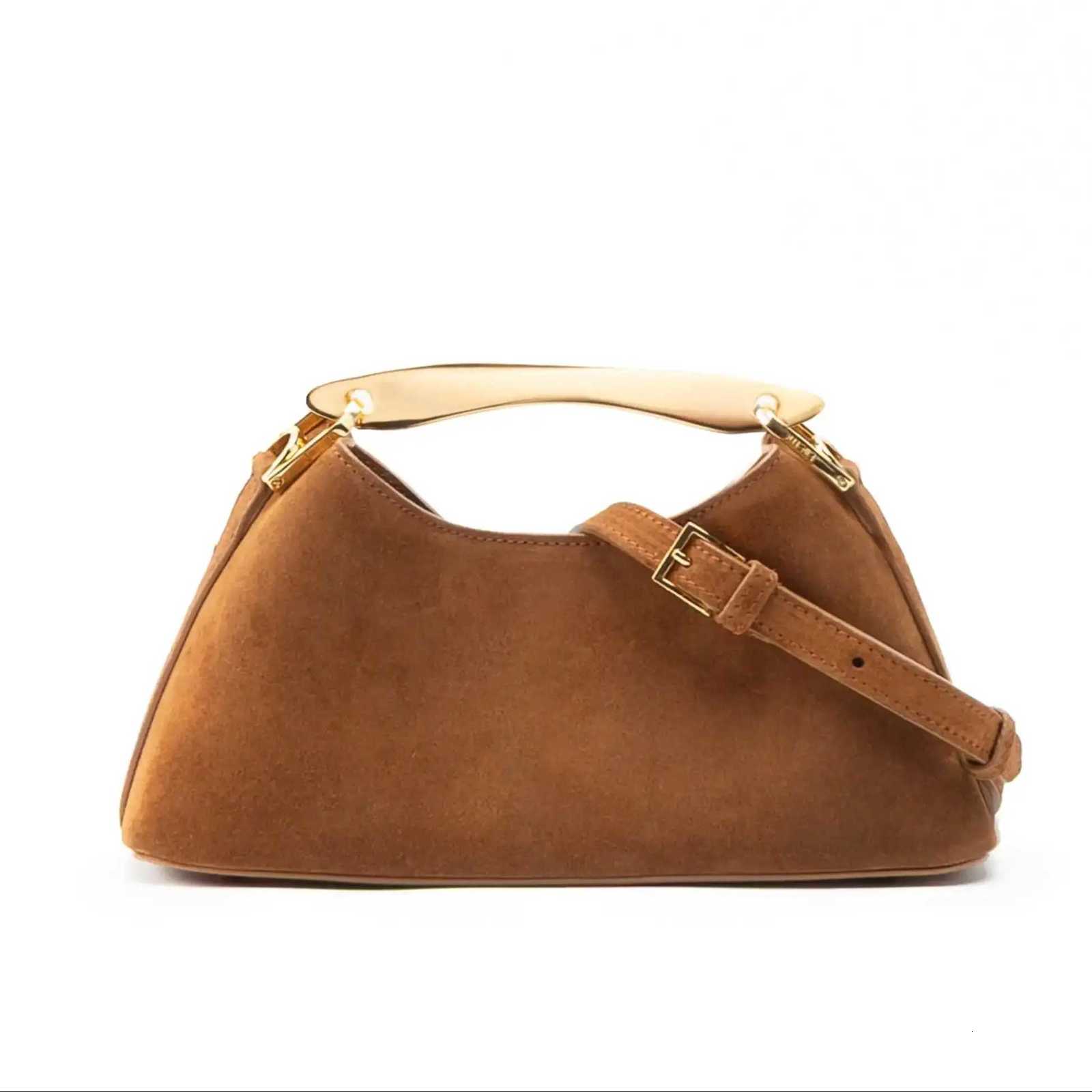 Mini Boerang Faux Suede Bag Luxury Designer Handbag for Ladies Elegant Wens Fiable Shoder Bag with Metal Y251121