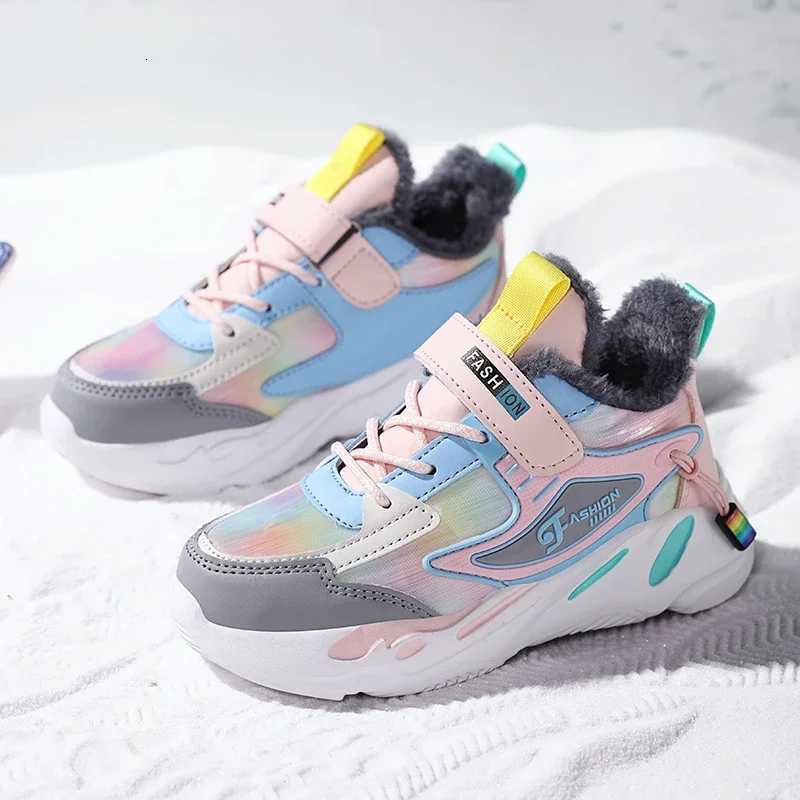 Girls Casual Shoes Summer Winter Warm Fur Children Furry Shoes Kids Shoes Female Princess Chunky Sneakers Child Cute 3 5 6 7 8W251121