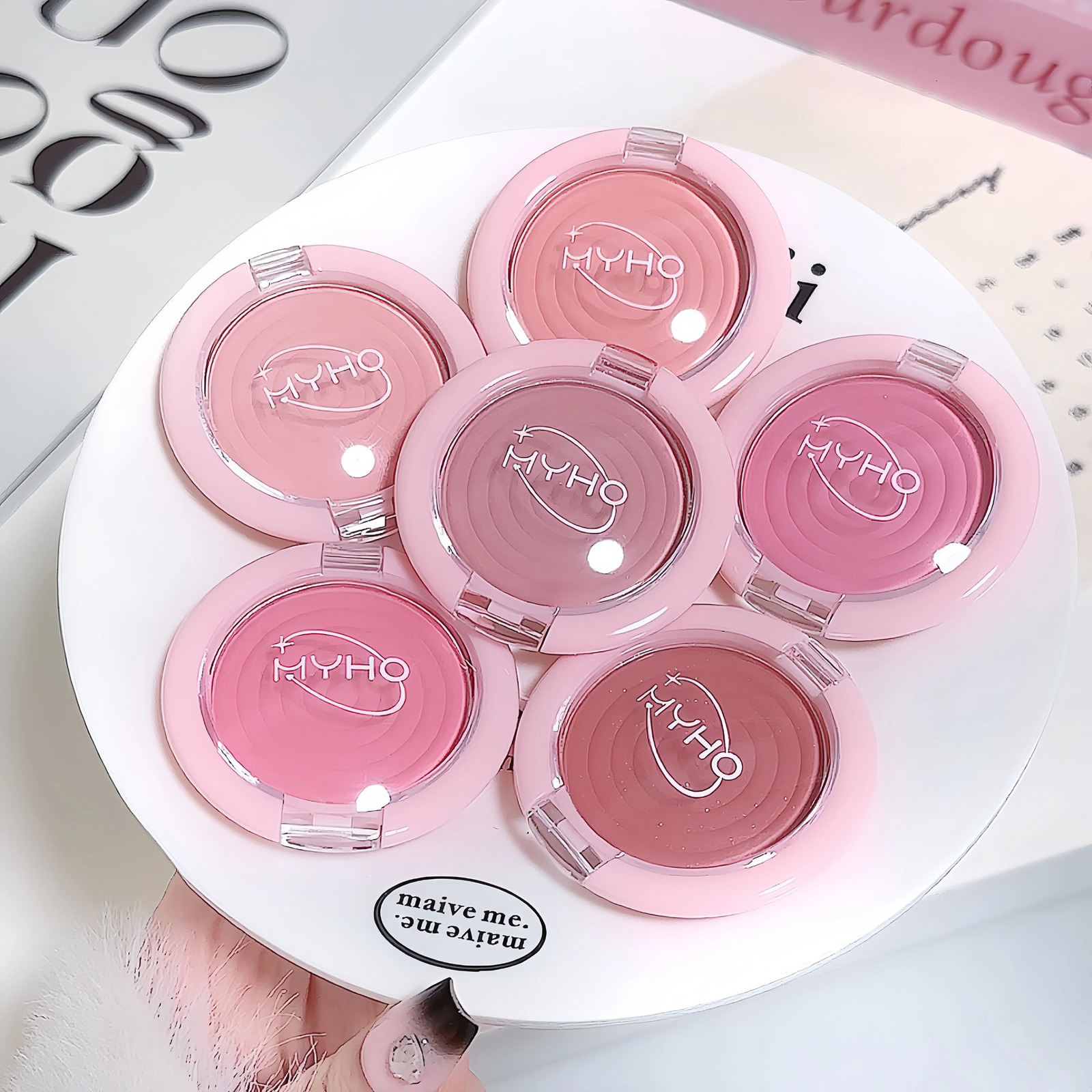 Vortex Powder Blusher Palette Monochrome Low Saturation Expansion Contraction Color Natural Matte Rouge Contour Makeup Brighten 251113