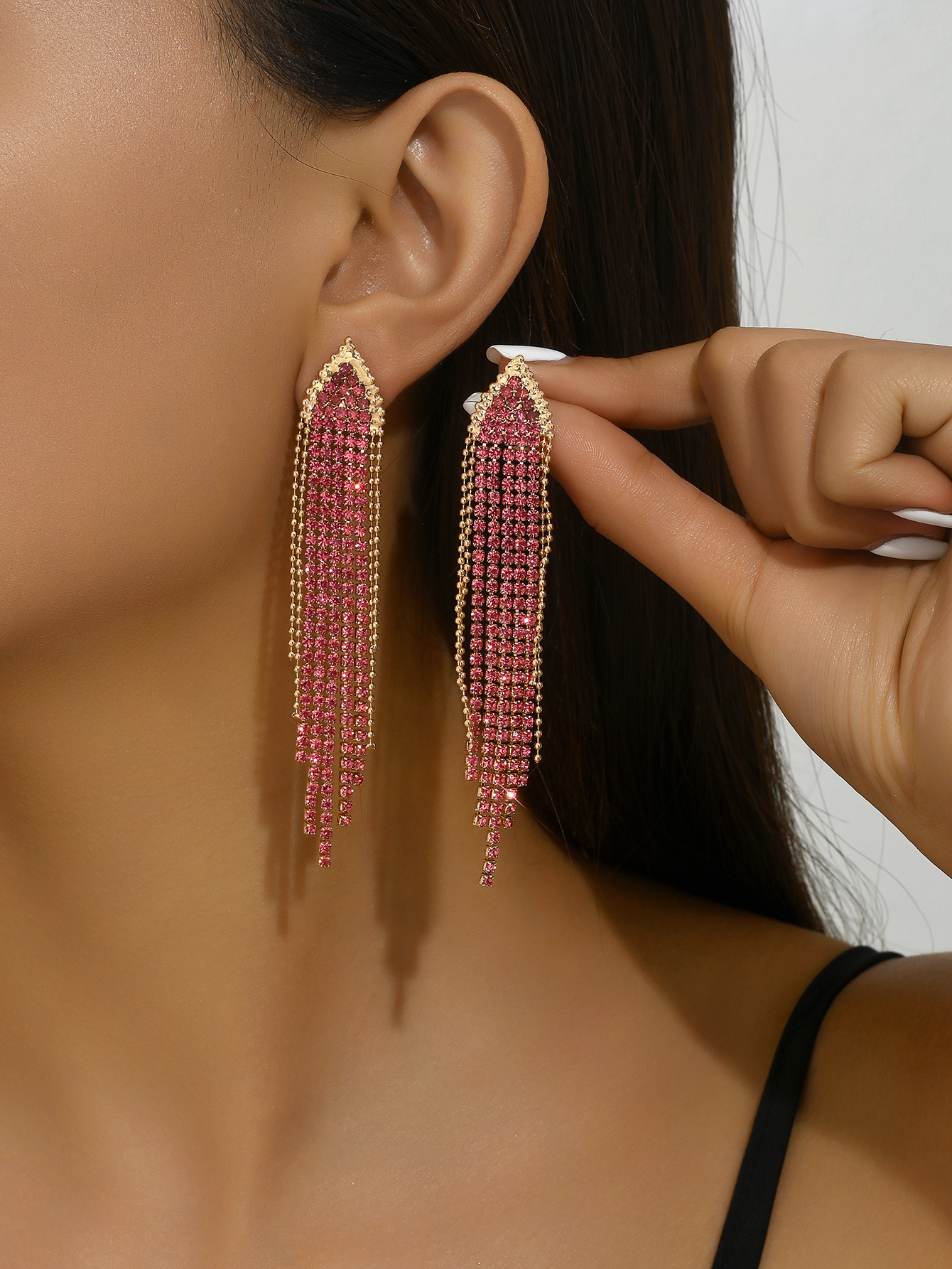 Stylish Women's Long Tasseled Ethnic Earring Set for a Bohemian Look