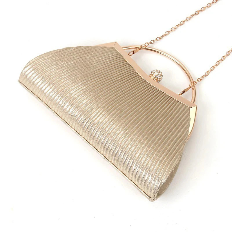 Ladies Wedding Clutch Bag Crossborder Diamondencrusted Dinner Folded Metal Handbag Mini 251121