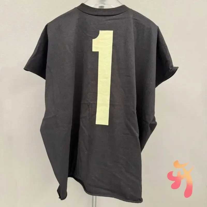 High quality cotton short sLeeved vulture T-shirt No.1 printed street casual loose mens black T-shirt X250421