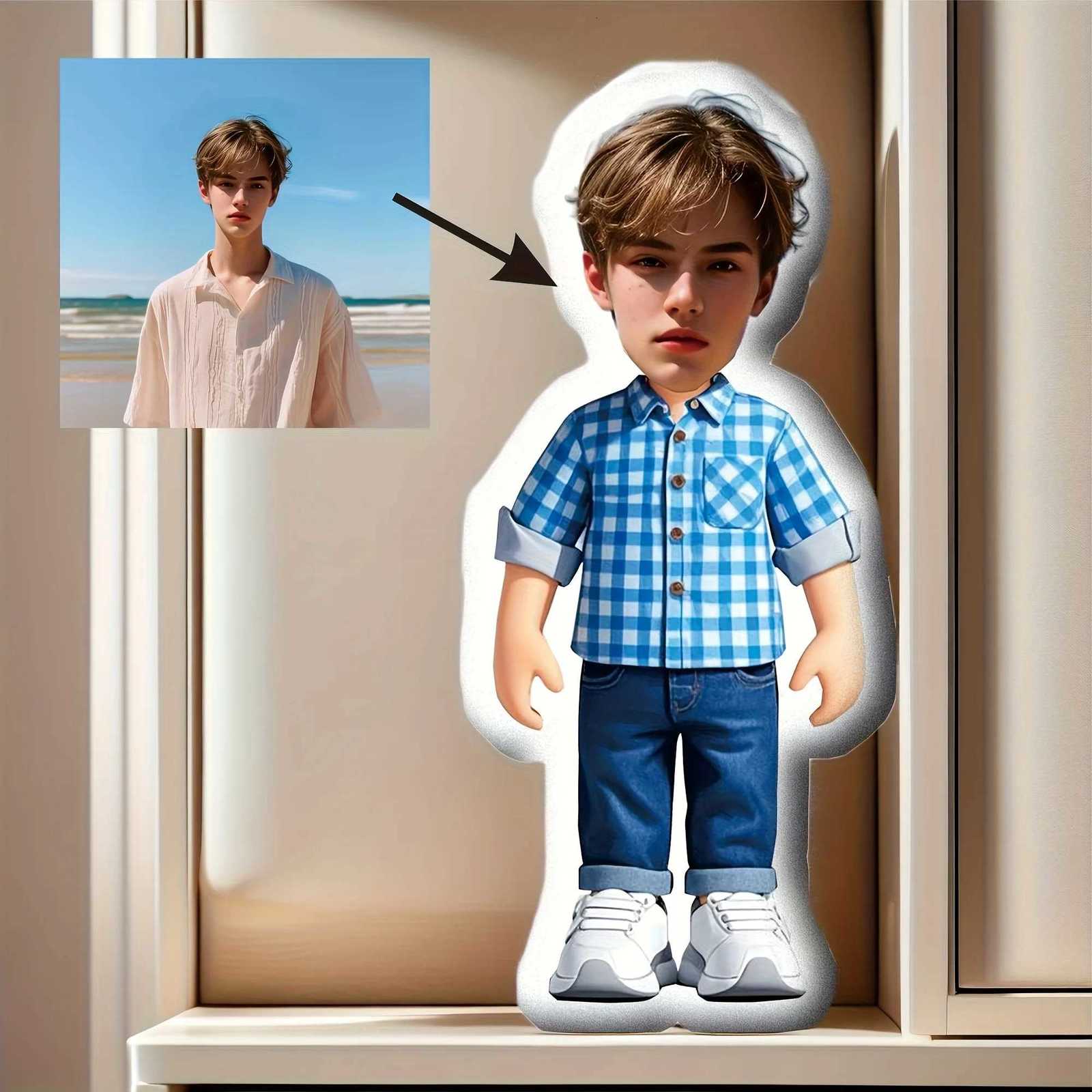 Customized plush s with unique humanoid plush cushions personzed facial plush s handsome mens plush s C251121