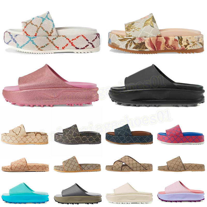 Designer Sandals for Womens Platform Embossed Slipper Beach Shoes Foam Sandales Slides Slipper Pool Mules Flat Sandalen Loafers Heels Flower Fashion Shoes