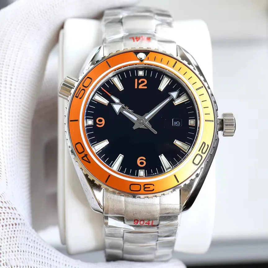 Men Watches 43mm Orange Color Ceramic Bezel AAA Designer Watch High Quality Automatic Movement Sapphire Waterproof
