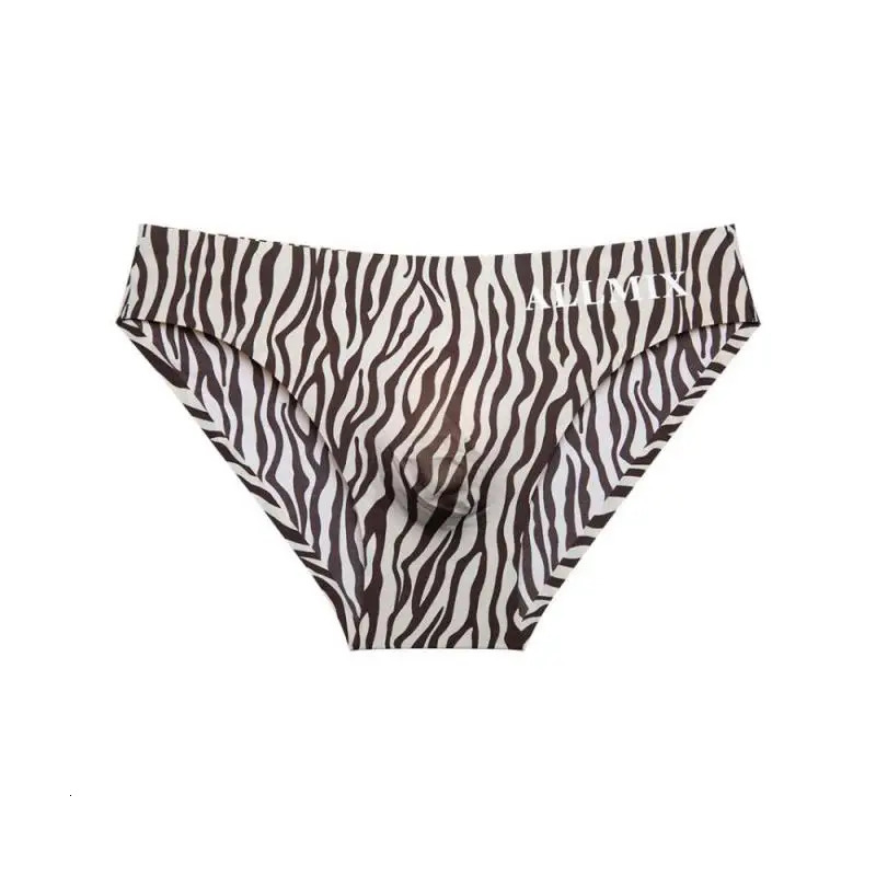 2 pieces of cartoon mens underwear display bag sexy letter leopard print ice silk short top 2025 n XXXL comfortable 250417