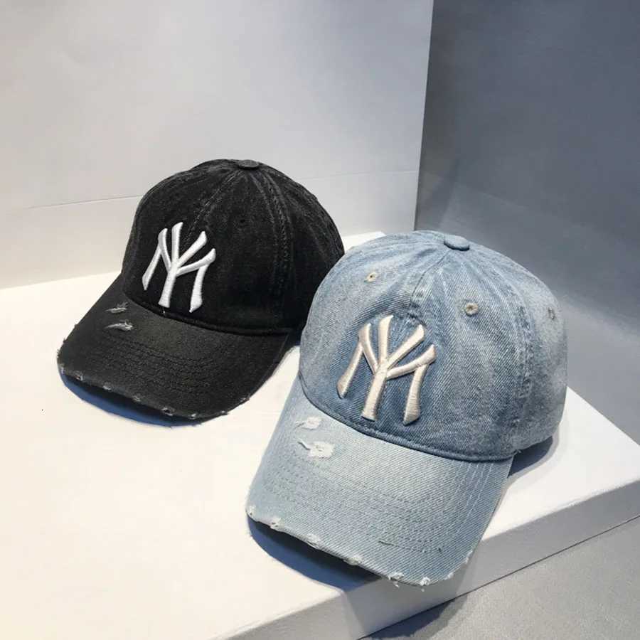 New Unisex Letter Embroidery Washed Cowboy Baseball Caps Spring and Autumn Outdoor Adjustable Casual Hats Sunscreen HatT251121