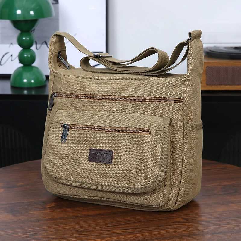 Fashion Casual shoder bag mens mti pocket crossbody bag mailman bag work bag daily use Y251121