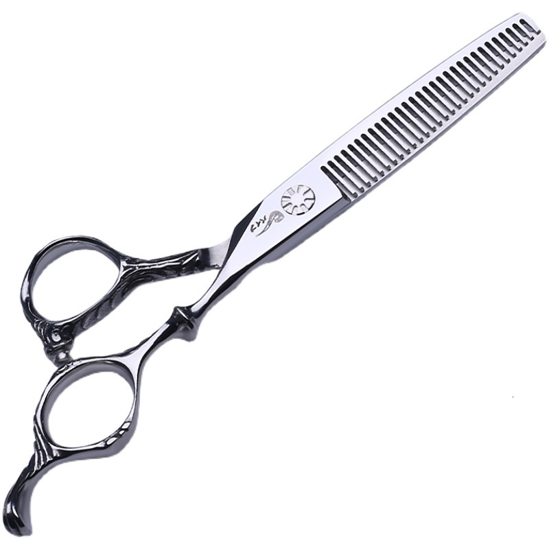 Pipe Hairdressing Scissors Flat Shears Thinning Seamless Tooth Scissors Hairstylist Professional Haircut Scissors Home Haircut Tools 240621