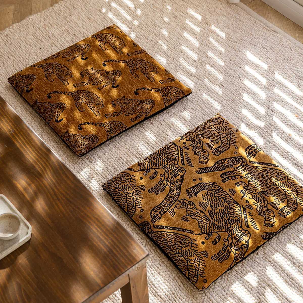 Maillard medieval square chair cushion removable and washable tatami mat bay window seat cushion square pad memory cotton seat c C251121