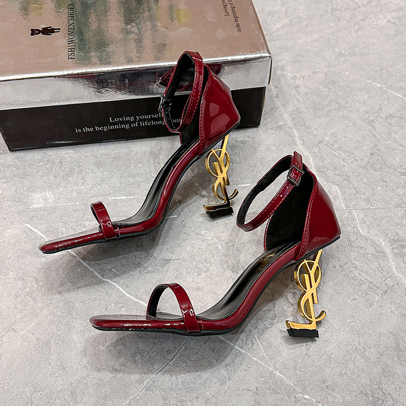 Free shipping designer shoes women high heels wine red gold heel black heel wear-resisting breathable comfortable outdoor casual shoe