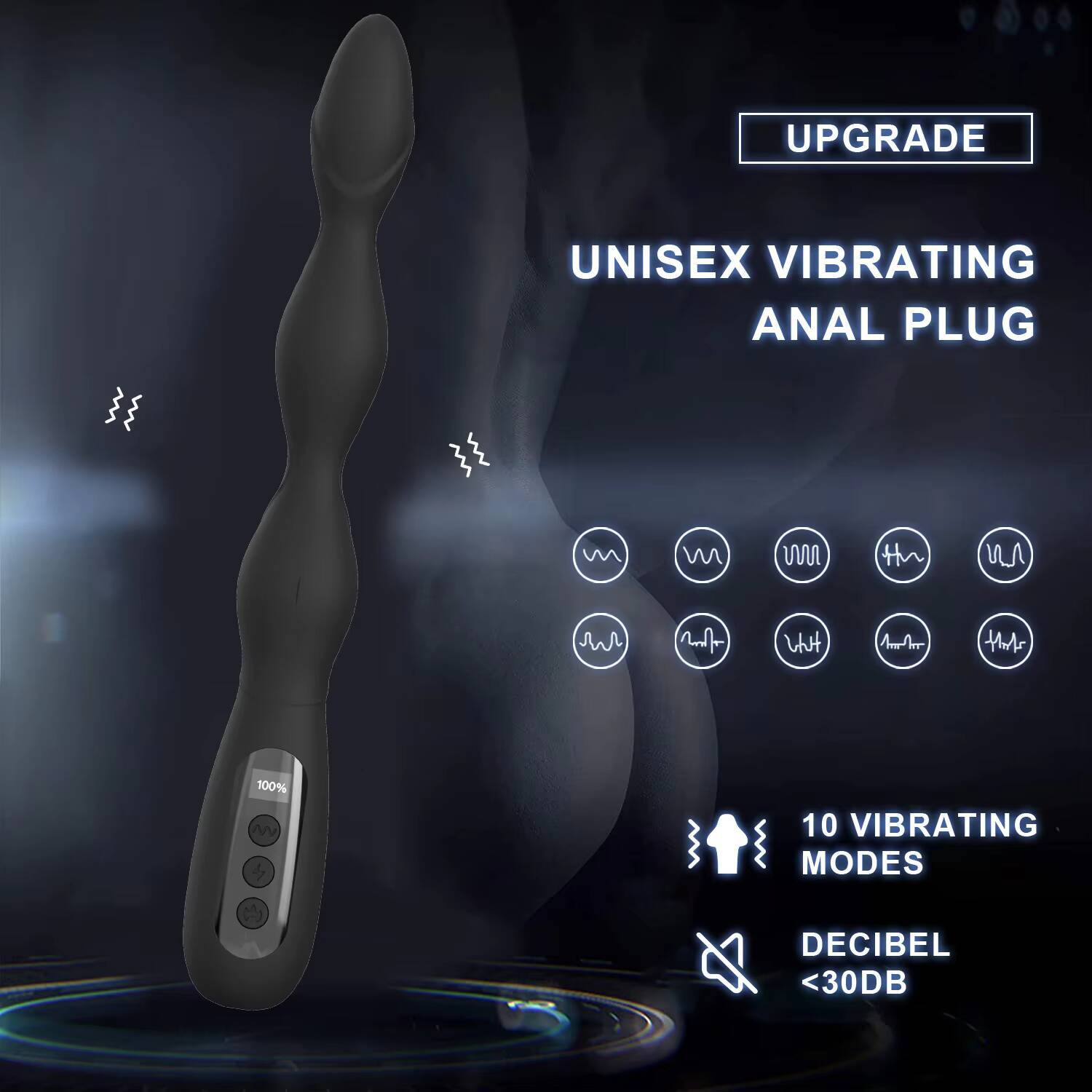 SEXBAY Silicone Massager Stick Vibrator Heating Electric Shock Multi-function Adjustable Female Prostate Vibration Male Massage