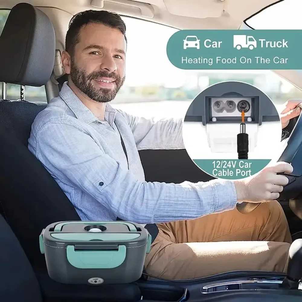 Electric Lunch Box Food Heater Portable Warmer with Stainless Steel Container Heated Lunch Box for Adults Car Truck Home OfficeM251121