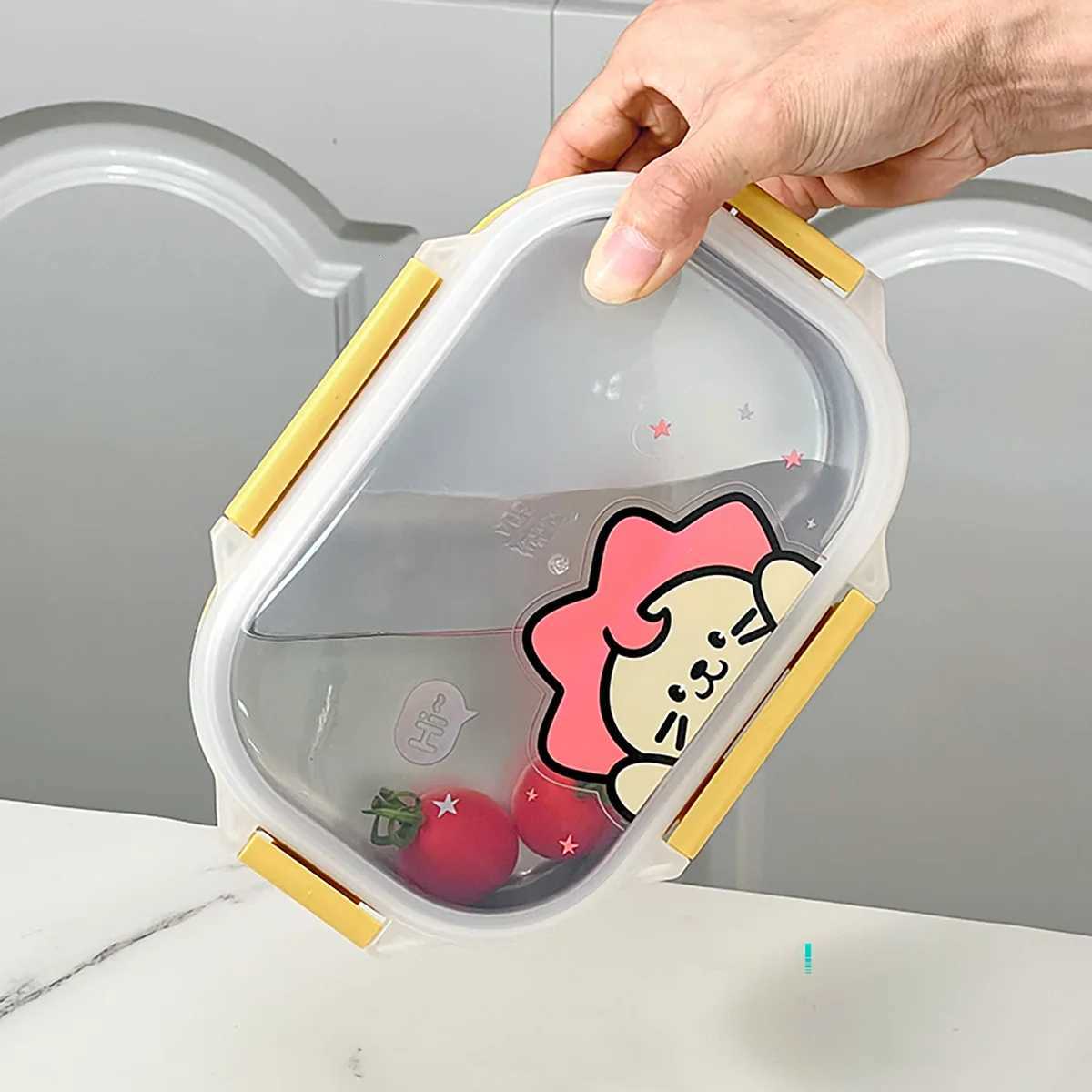 WORTHBUY 900ml 304 Stainless Steel Lunch Container Leak-proof Student Children Lunch Box Microwave Safe Portable Fruit Bento BoxM251121