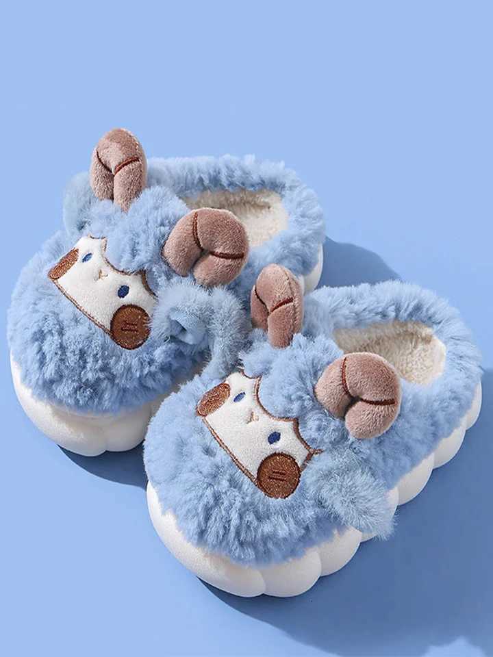 Childrens Cotton Slippers 2025 New Girl Rabbit Spring Home Use Thick Bottom Indoor Warmth Boy Bag HeelW251121