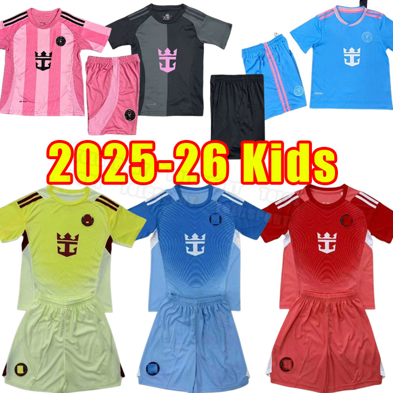 Inters Miami Kids child Full sets kits Soccer Jerseys 2025 2026 MATUIDI MESSIS football shirts TRAPP PELLEGRINI PIZARRO CARRANZA PIREZ MORGAN 25 26 enfants