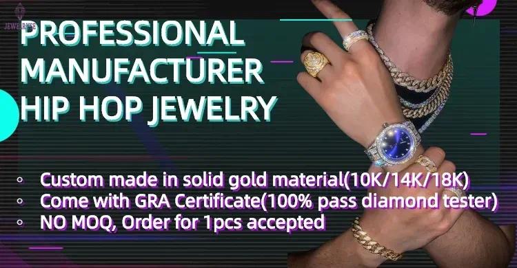 5mm Diamons Moissanite Chains Gold Iced Out Tennis Chain for Men Women Fashion Jewelry Hip Hop Necklace