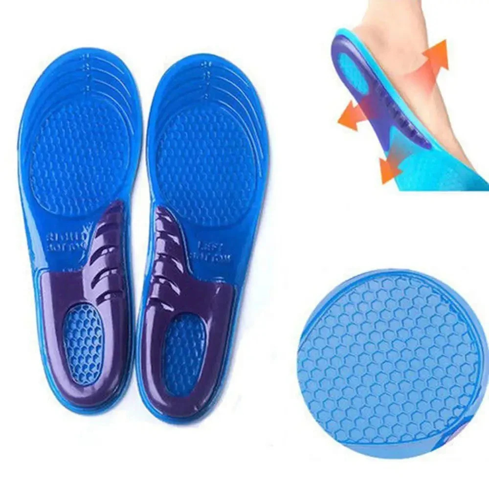 1 Pair Man Women Ortic Arch Support Massage Insole Unisex Silicone Anti Slip Gel Soft Sport Shoe Pad Shock Absorption 251121
