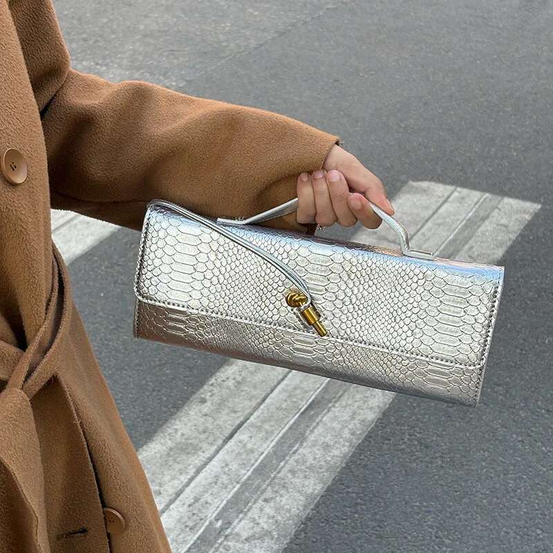Large Capacity Women's Handbag Fashion Crocodile Pattern Square Lady Purse Shoulder Messenger Female Casual Tote Bag