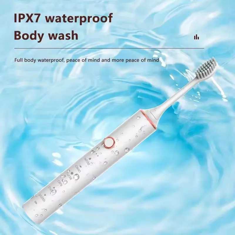 Electric Toothbrush for Adults Waterproof DuPont Brush Head USB Rechargeable High Frequency Cleaning 6 Cleaning Modes C251121