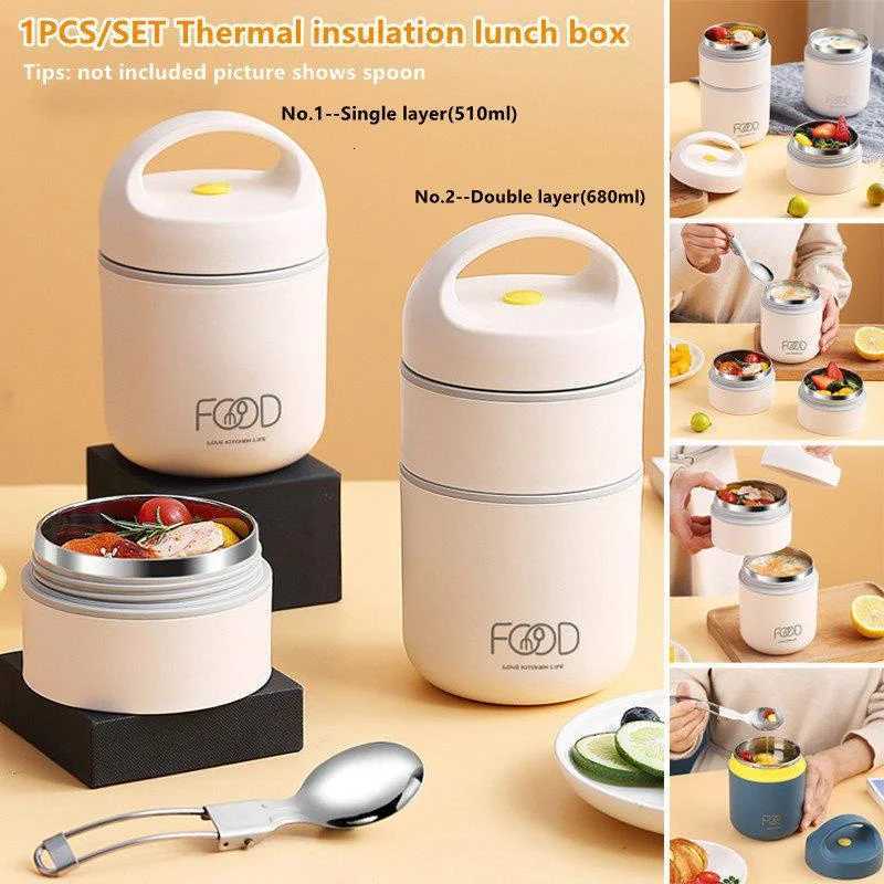 1PCS Soup food insulated bento box stainless steel insulated lunch boxM251121