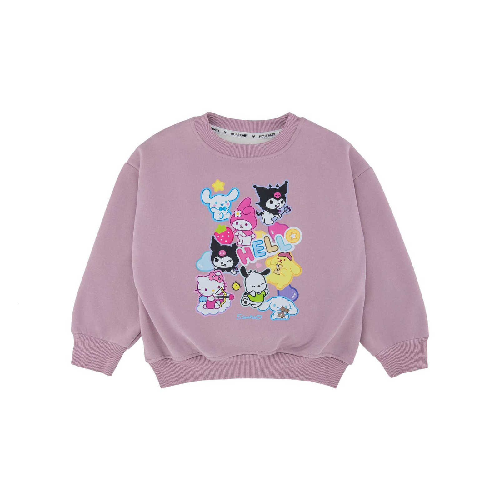 Sanrio Autumn Winter Thickened Fleece Pullover for Girls Kuromi Sweatshirt for Girls Cartoon Loose Long Sleeve Warm Top H251121