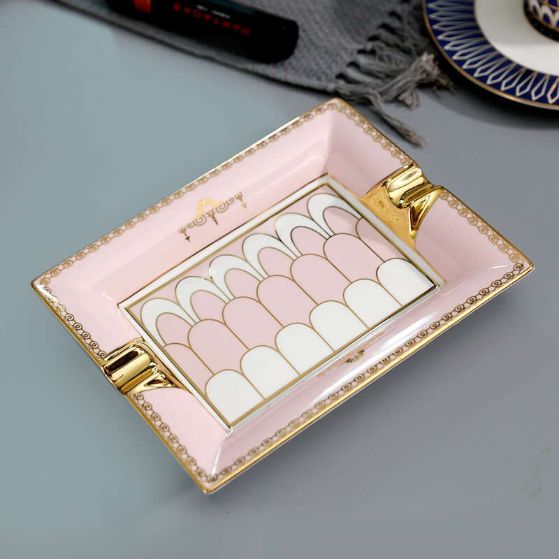 Ins Nordic Ceramic Creative Home Living Room European Style Personality Trendy Office Large Ashtray High-Quality