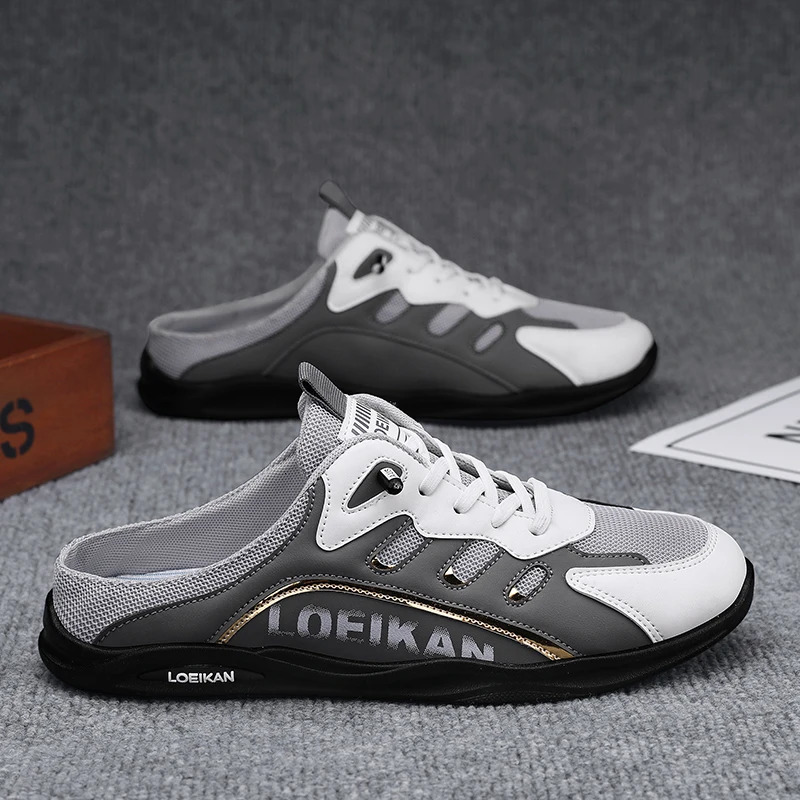 Mens plus size casual mesh slippers summer breathable nonslip walking shoes fashion Baotou comfortable outdoor sports sandals 251121