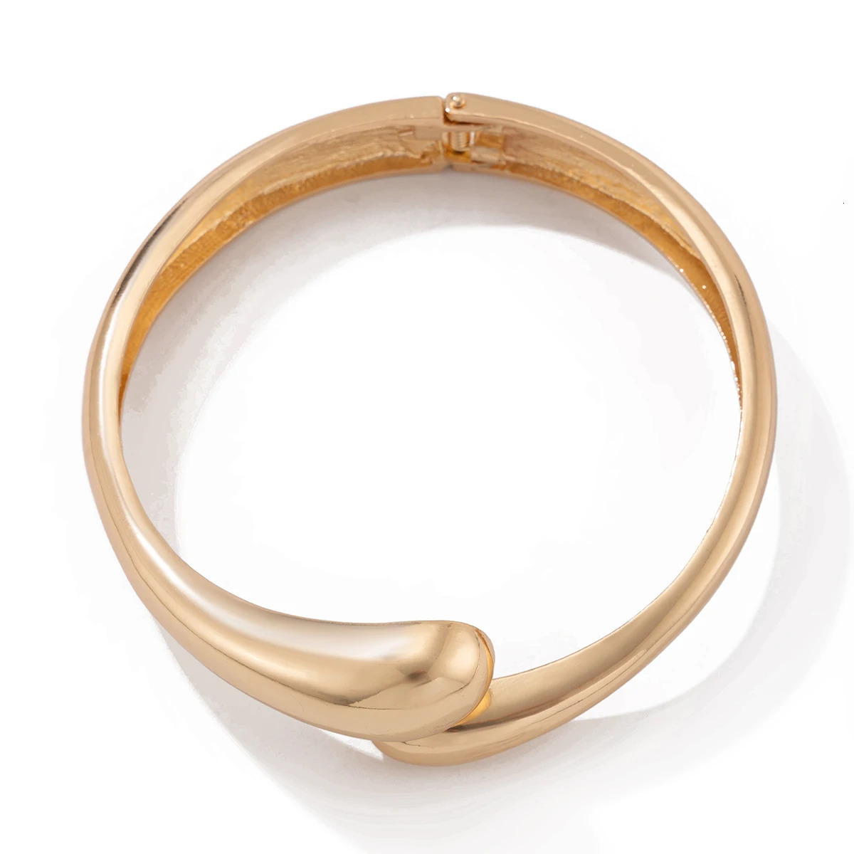 y gold smooth metal bracelet short necklace suitable for female bride trends geometric thick Kravik chain wedding jewelry 250420