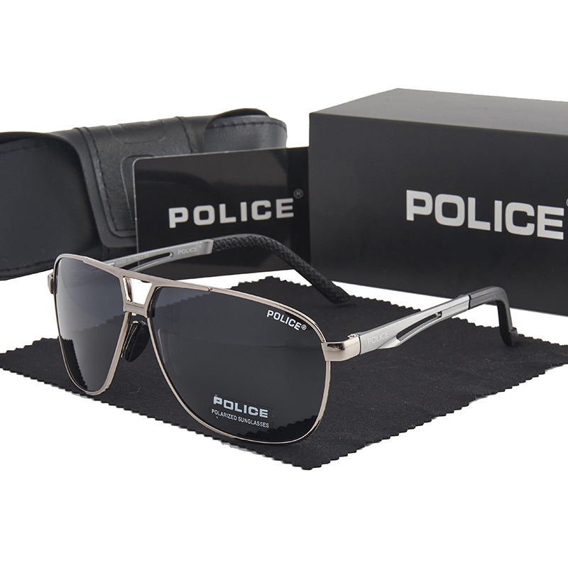 Policer Sunglasses Polarized for Men Classic Sun GlassesHigh Quality s Eyewears Pilot Goggle UV 400 Protection 9022 240909