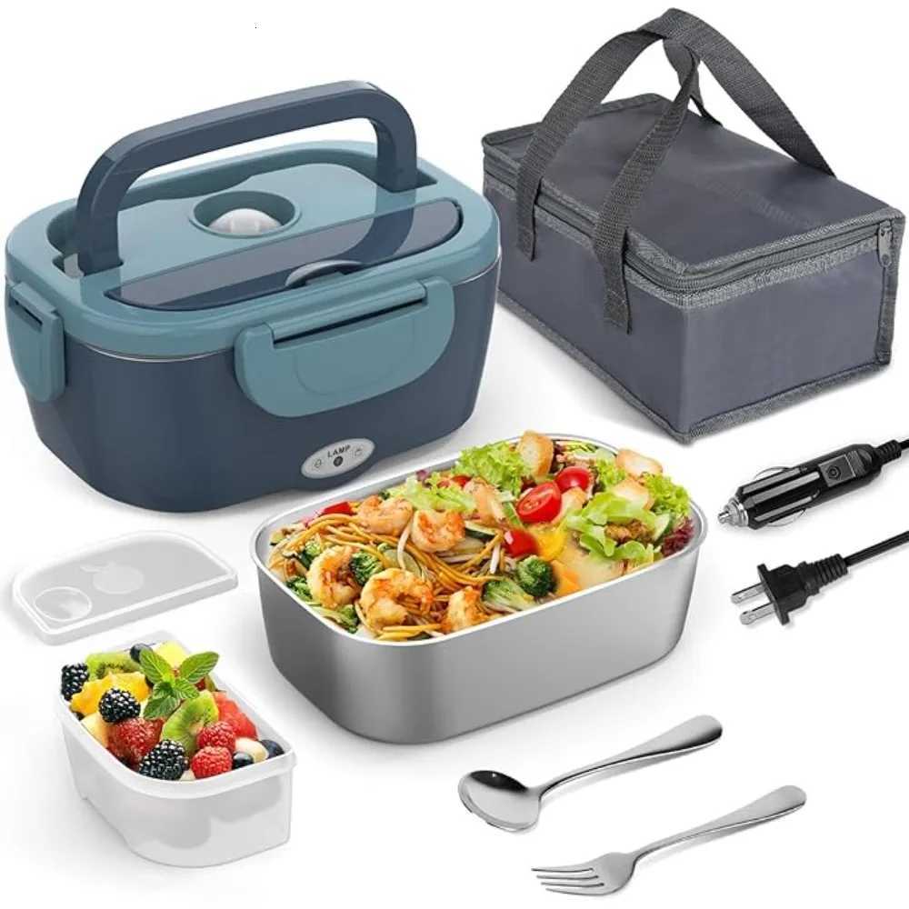 Electric Lunch Box Food Heater Portable Warmer with Stainless Steel Container Heated Lunch Box for Adults Car Truck Home OfficeM251121