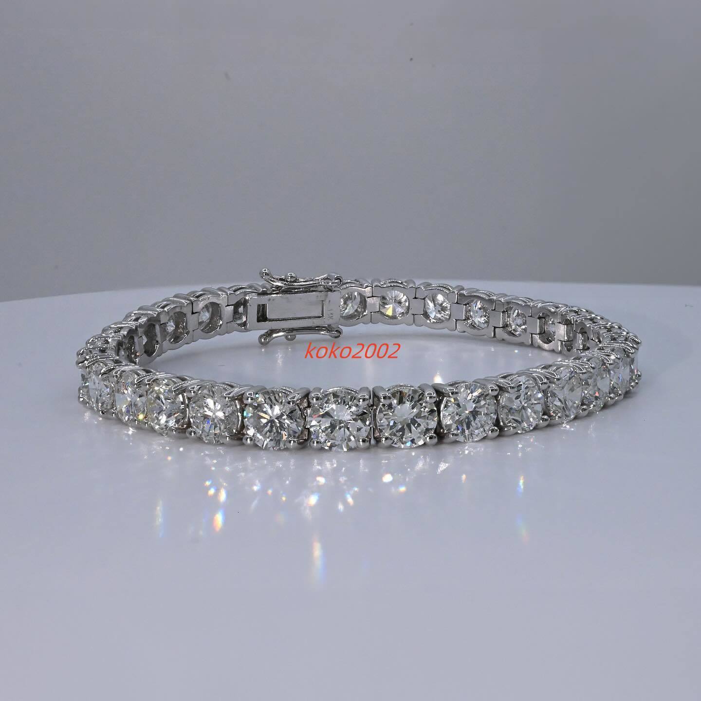 Wholesale 6MM Moissanite Bracelet 925 Silver VVS Diamond GRA Certified Pass Diamond Test Tennis Bracelet