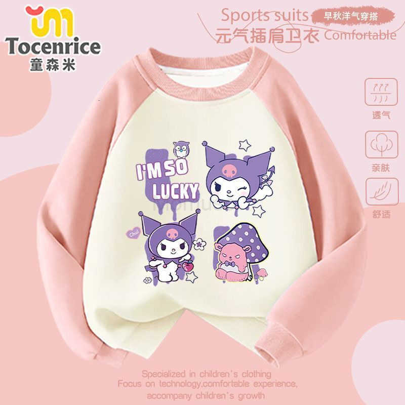 Sanrio Kuromi Childrens Early Autumn Sweatshirt 2025 My Melody Girls Crew Neck Top Cinnamoroll Girls Long Sleeve H251121