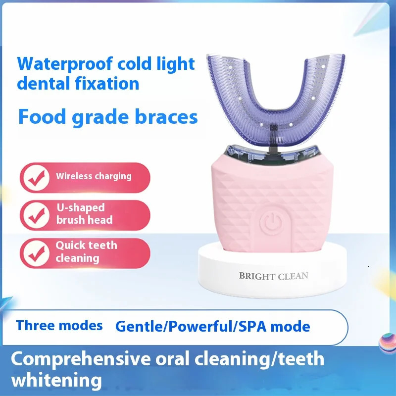U-Shaped Sonic Electric Toothbrush for Adults - Soft Bristles Teeth Whitening Kit Waterproof Rechargeable Automatic Cleaner 251113