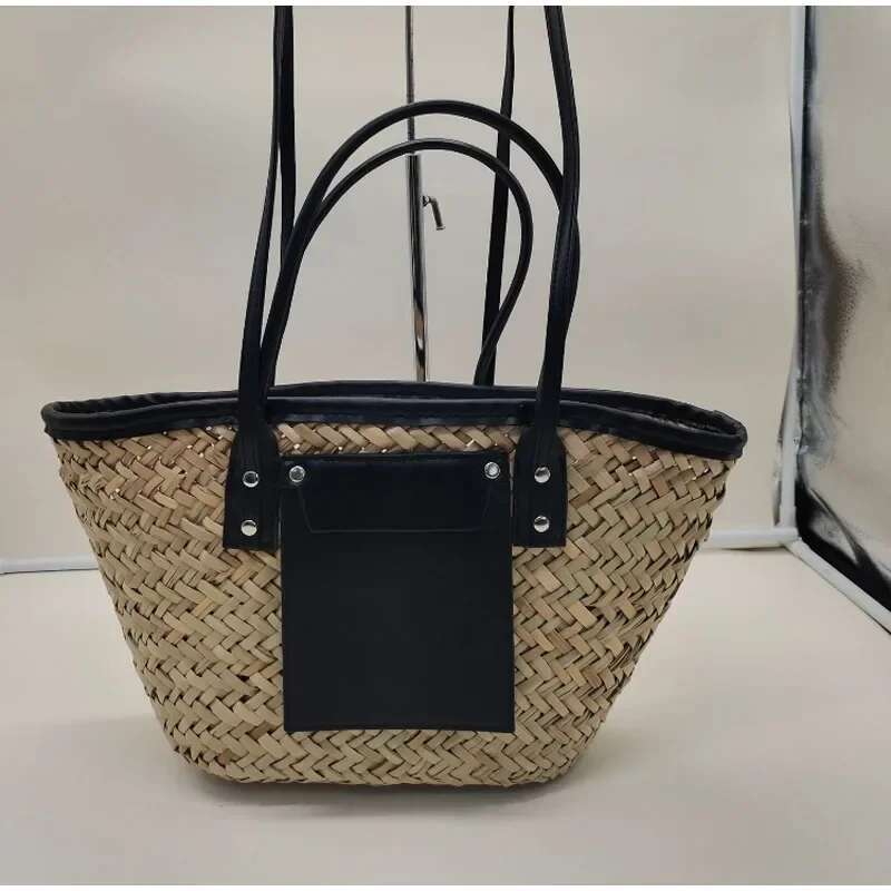 Designer bag handbags women new arrival PU leather shoulder bag crescent shape stylish minimalist chic vintage elegant everyday tote casual Straw Beac
