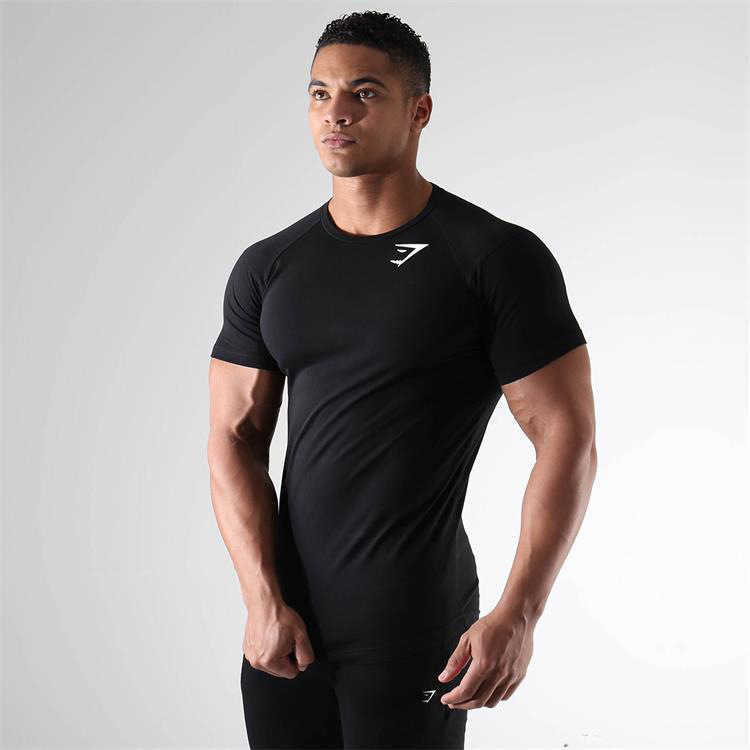 2023 Men's short-sleeved cross-border trend Men's T-shirt Summer New sports short-sleeved quick-drying clothes training breathable tight-fit