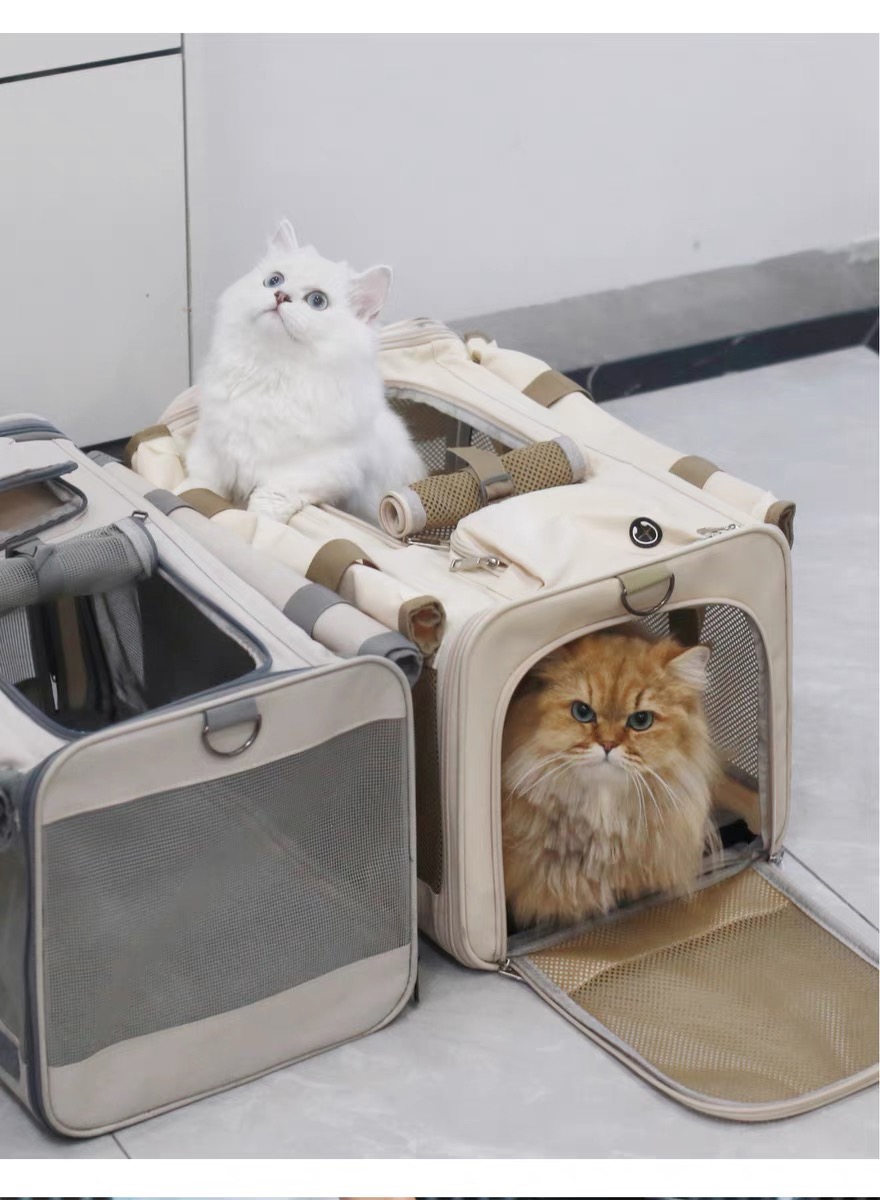Portable Cat Carrier Bag: Breathable Canvas Pet Travel Bag for Spring and Summer Outings Free shipping