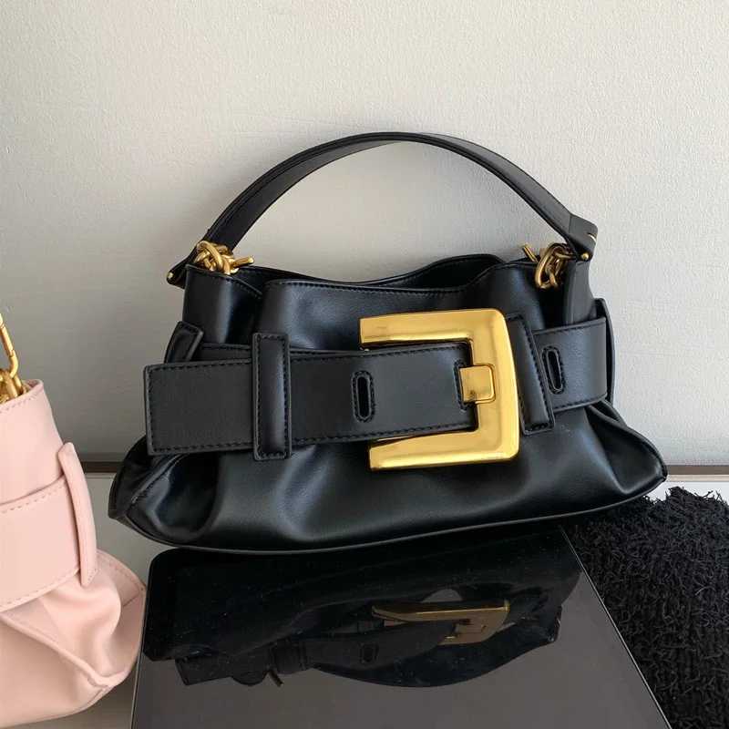 Light Luxury High-end Shoder Bag Brand New Design Belt Buckle Tote High-quality Soft Leather Sexy Wen Handbag Messenger Bag Y251121
