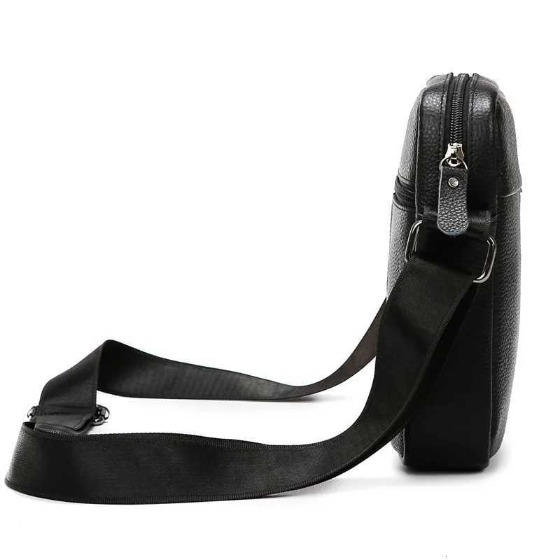 Leather large-capacity mens single-shoulder bag top layer cowhide waterproof crossbody single-shoulder bagT251121