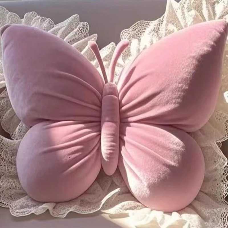 Home Butterfly Soft Sofa Cushion Beautiful Princess Bow Bedroom Car Office Cute Butterfly Living Room Decor Cushion C251121