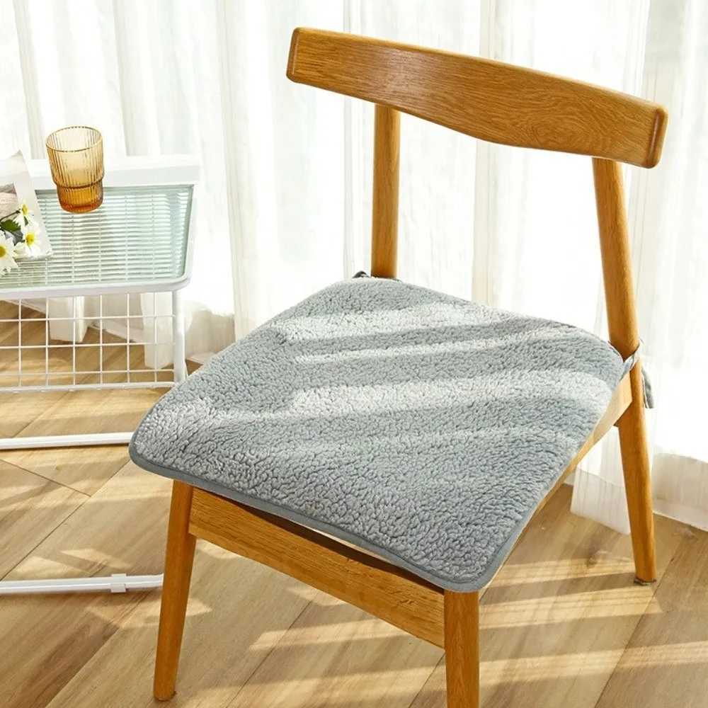 New Winter Warm Seat Cushion Anti-Slip 40/45cm Office Chair Pad Student Chair Cushion Square Car Seat Pad C251121