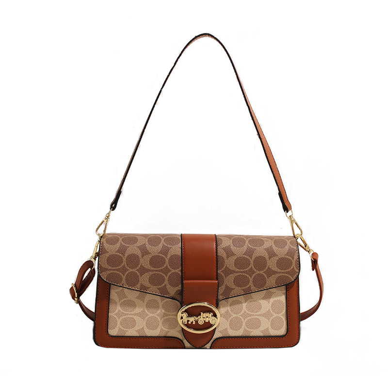 Designer bag free shipping 2025 new fashionable high-end texture printed shoulder crossbody bag armpit bag for womens