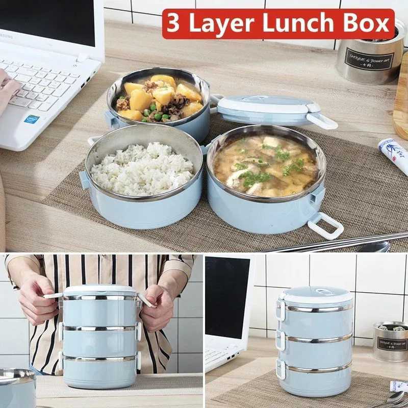 Kitchen Lunch Box Portable Insulated Food Lunch Container Set Can Hold Fruit Must Be Used For Lunch Camping And WorkM251121