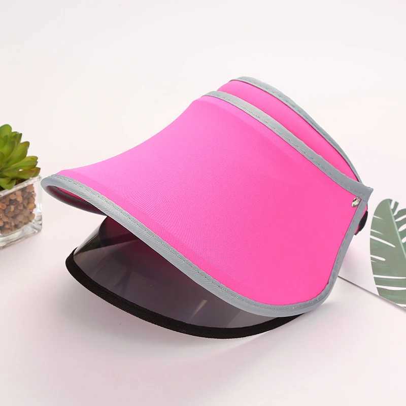 Sun Visor Hat Double layer Topless Sun UV Protective Wen Adjustable Hat Used for Outdoor Sports Beach Hat X250421