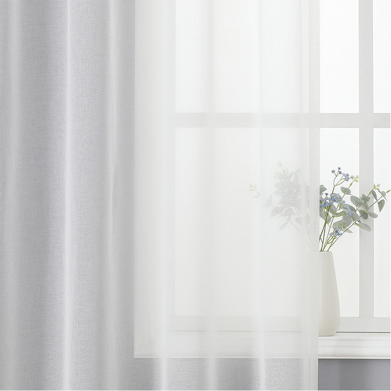 B362 finished product direct supply curtain gauze curtain Nordic simple white window gauze cross-border foreign trade curtain finished product curtain