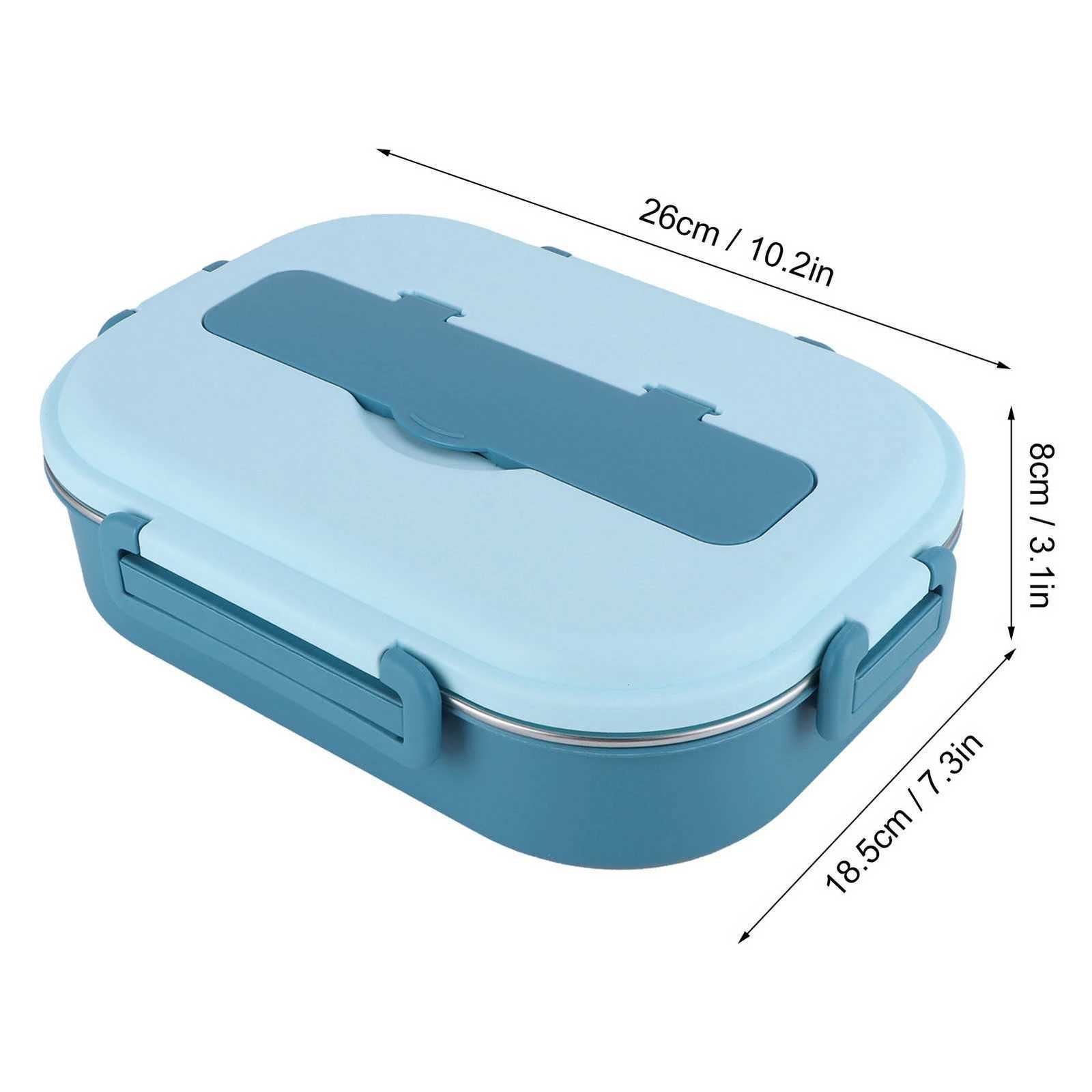 Food Storage Container Dinnerware Stainless Steel Lunch Box 4Grid Portable Bento Box Food Storage Container for Student AdultM251121