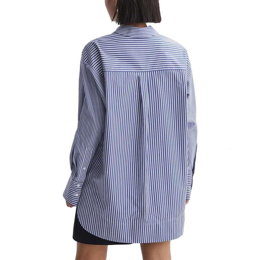 Designer Clothes CHCH Classic Striped Woman Design Sense Blouses Shirt Lady Long Sleeve Stand Collar Loose Blusas Tops