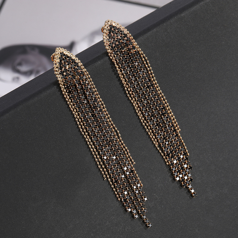 Stylish Women's Long Tasseled Ethnic Earring Set for a Bohemian Look