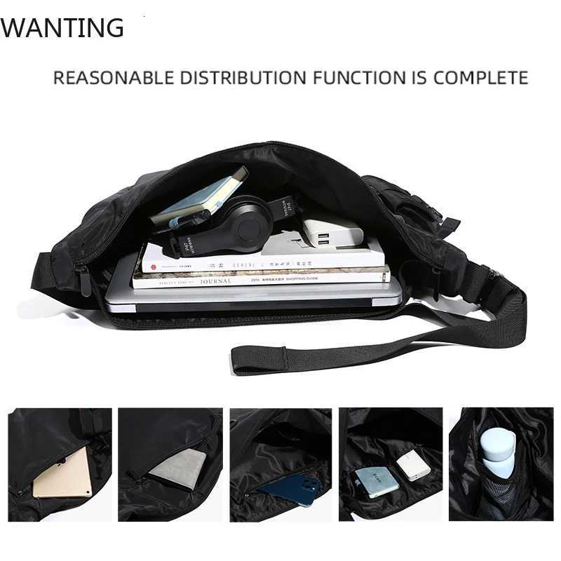 Fashion Simple Men Messenger Bags Waterproof Casual Sports Crossbody Bag 14 Inch Laptop Shoder Bag Large Capacity Unisex Travel Bag Y251121
